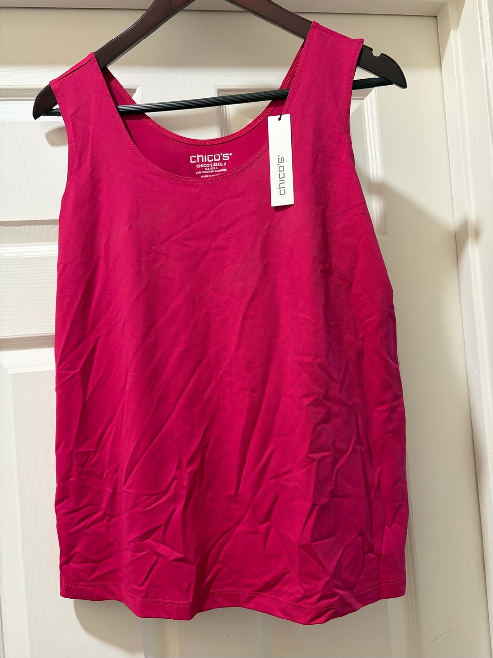 Chico's Bright Fuchsia Scoop Neck Tank